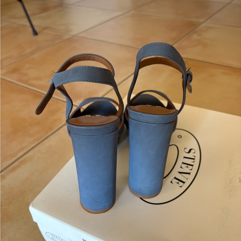 Steve Madden Light Blue Platform Kierra Heels - Picture 5 of 11